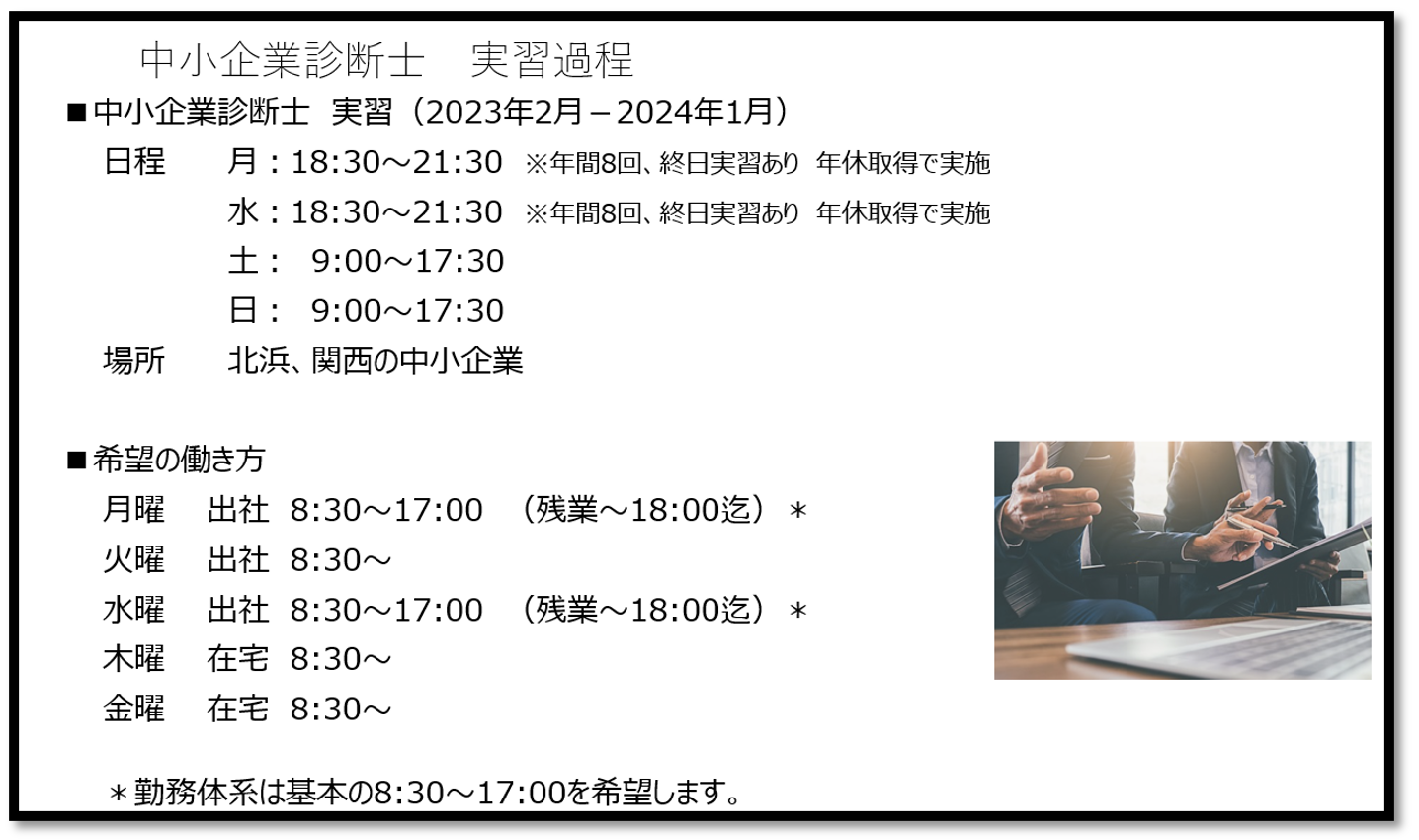 中小企業診断士養成課程に働きながら通った筆者の1週間について